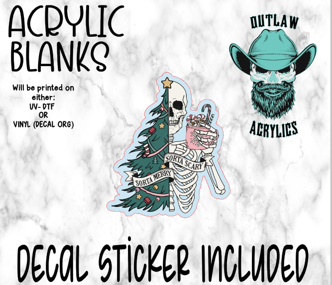 Sorta Merry Scary Acrylic & Decal Set