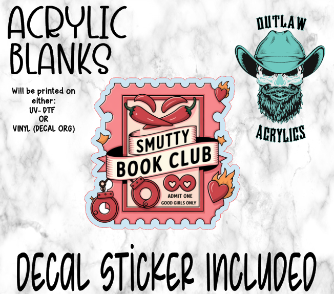 Smutty Book Club Acrylic & Decal Set