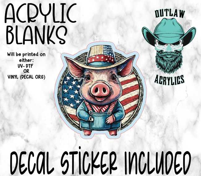 American Pig Farmer Acrylic & Decal Set