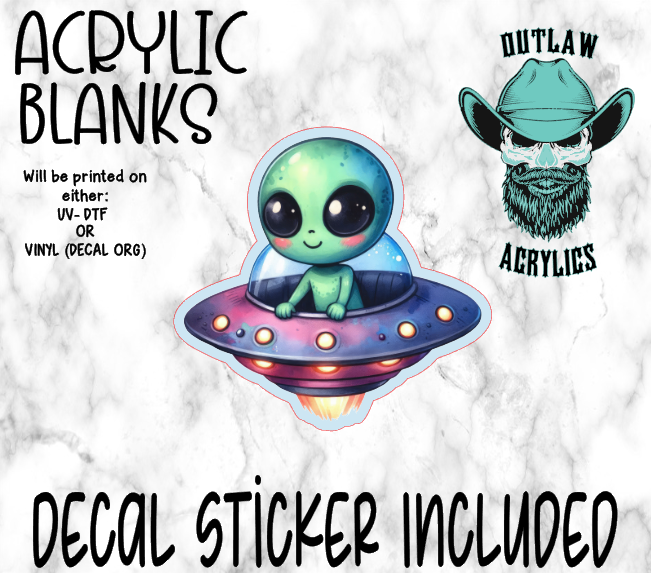 Alien Ship Acrylic & Decal Set
