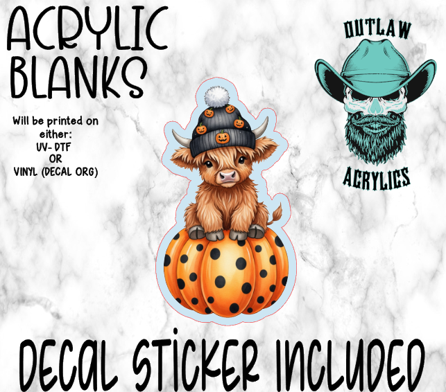 Highland Polka Dot Pumpkin Acrylic & Decal Set