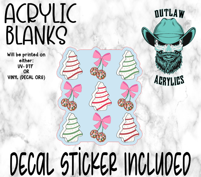 Tree Cake Disco Acrylic & Decal Set
