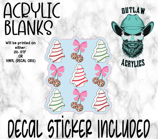 Tree Cake Disco Acrylic & Decal Set