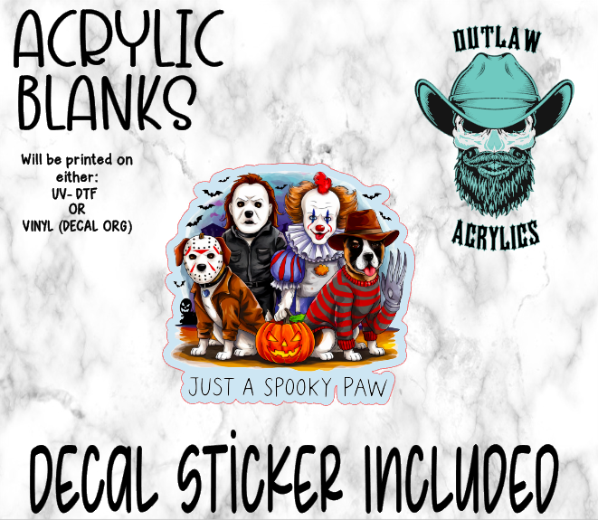 Horror Spooky Paw Acrylic & Decal Set
