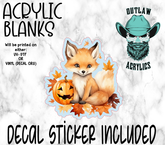 Fall Fox Pumpkin Acrylic & Decal Set