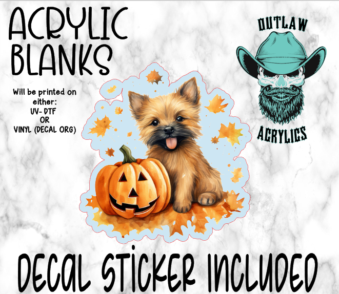 Fall Puppy Pumpkin Acrylic & Decal Set