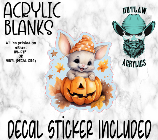 Fall Mouse Pumpkin Acrylic & Decal Set