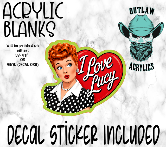Lady Love Acrylic & Decal Set