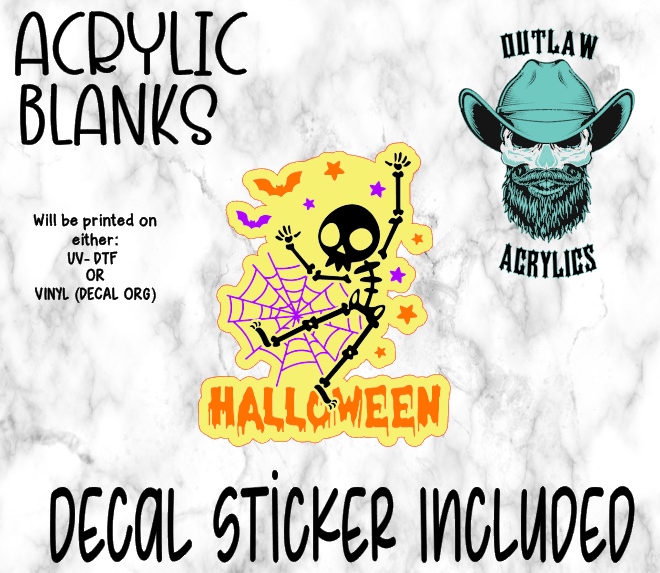 Stick Figure Halloween Acrylic & Decal Set