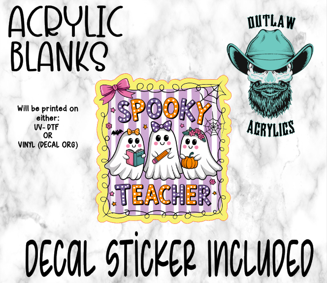 Spooky Teacher Acrylic & Decal Set