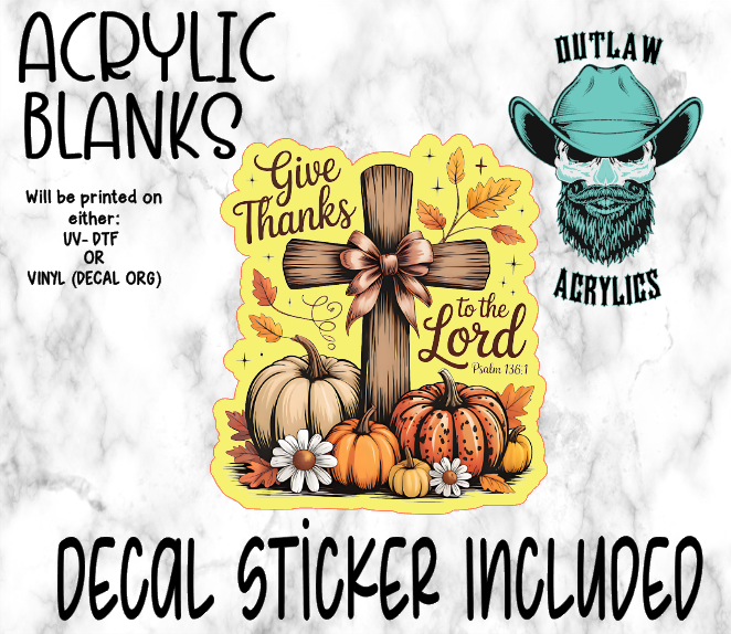 Autumn Give Thanks Acrylic & Decal Set