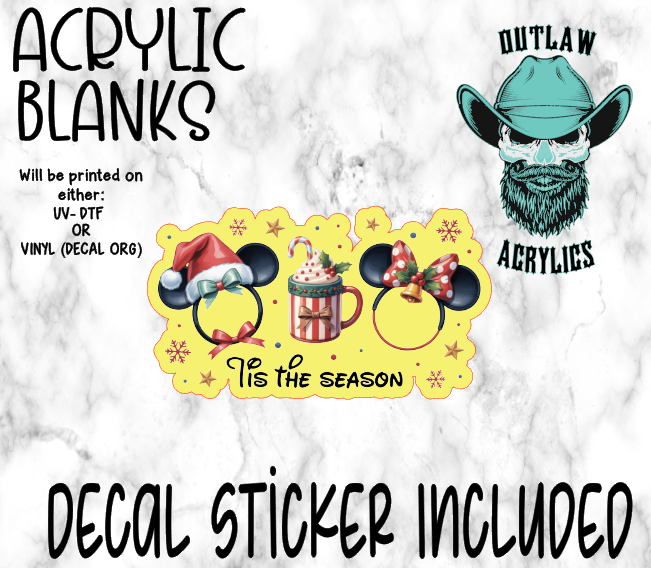 Festive Mouse Season Acrylic & Decal Set