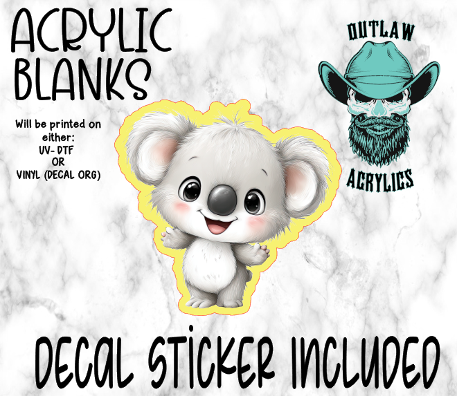 Happy Koala Acrylic & Decal Set