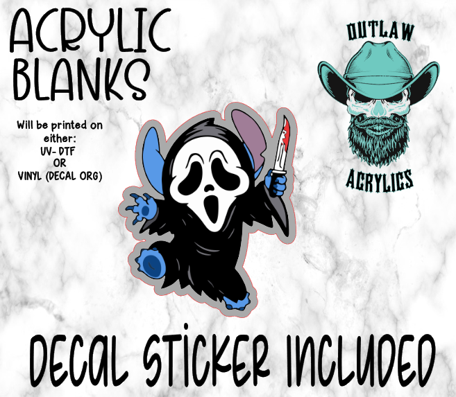 Blue Alien Scream Costume Acrylic & Decal Set