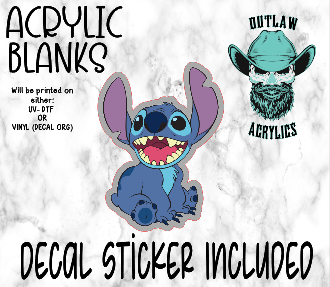 Blue Alien B Acrylic & Decal Set