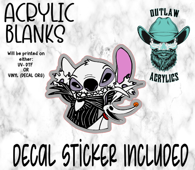 Blue Alien Jack Costume Acrylic & Decal Set