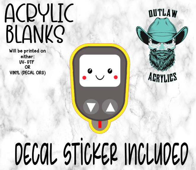 Glucometer Acrylic & Decal Set