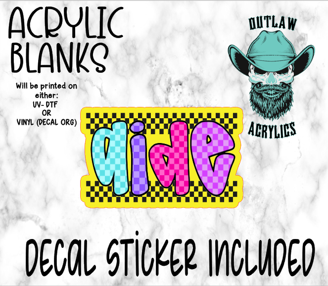 AIDE Title Acrylic & Decal Set