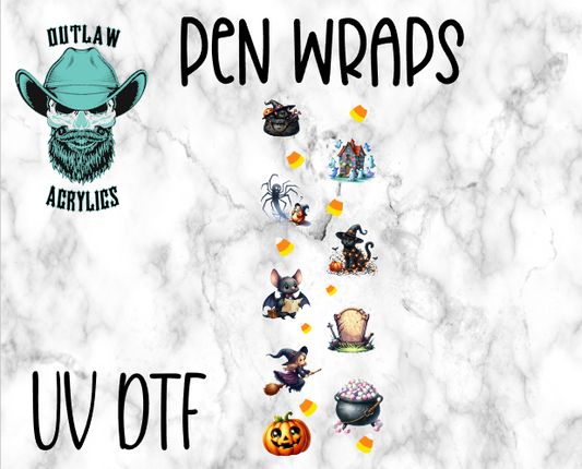 Halloween Style Pen Wrap UV-DTF