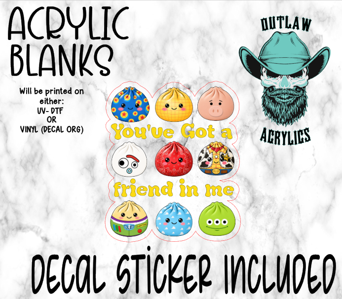 Friend Dump Acrylic & Decal Set
