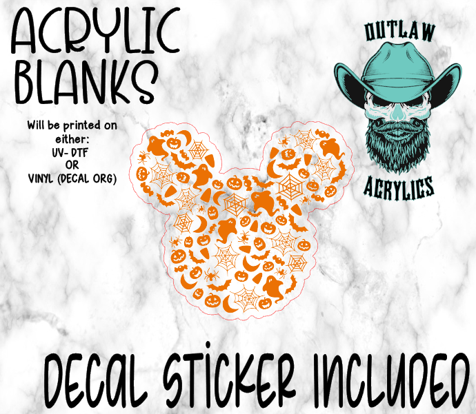 Triple Circle Halloween Acrylic & Decal Set