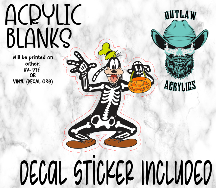 Goof Xray Costume Acrylic & Decal Set