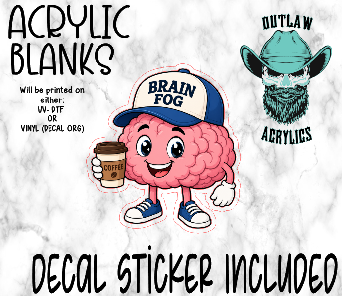 Brain Fog Acrylic & Decal Set