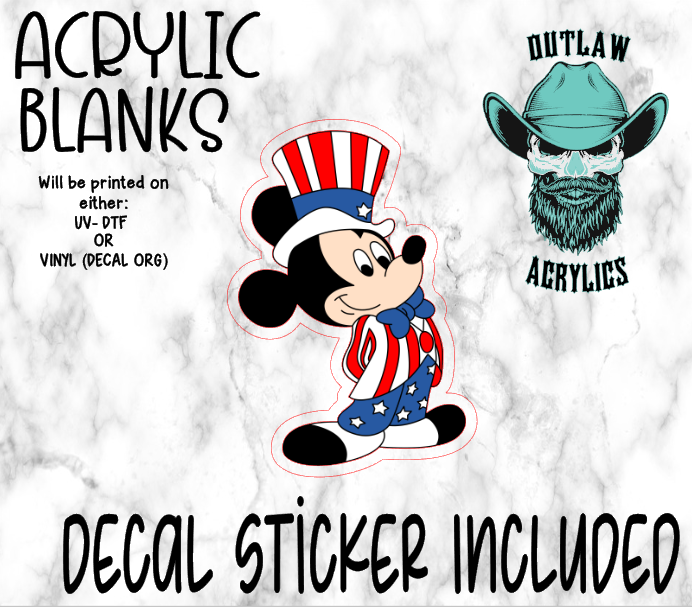 Sam Mouse Acrylic & Decal Set