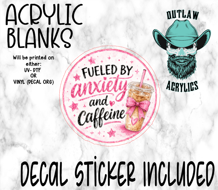 Anxiety Coffee Acrylic & Decal Set