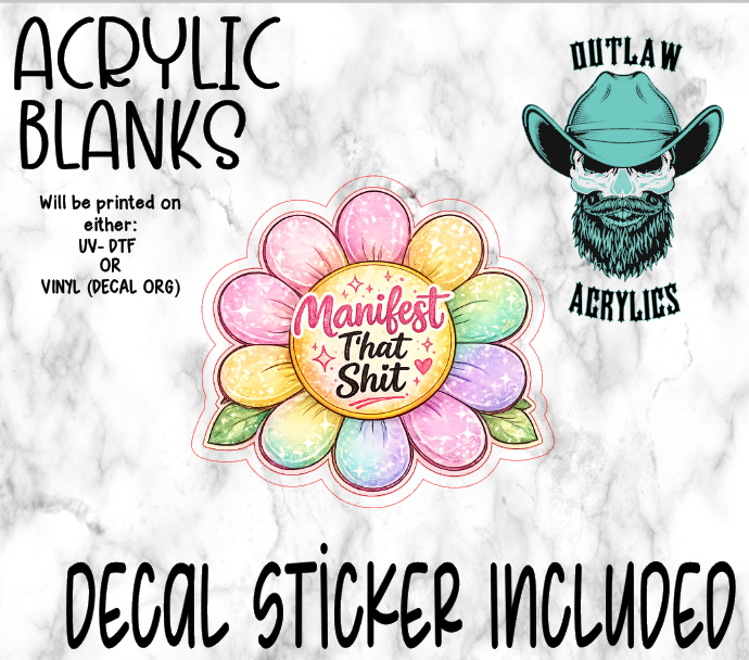 Manifest This Acrylic & Decal Set