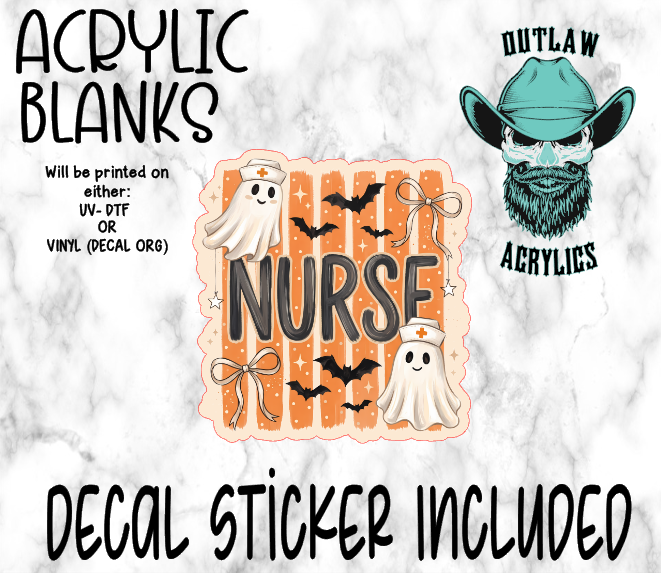 Nurse Halloween Acrylic & Decal Set