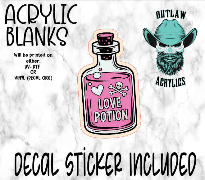 Love Potion Acrylic & Decal Set