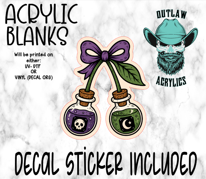 Potion Bows Acrylic & Decal Set