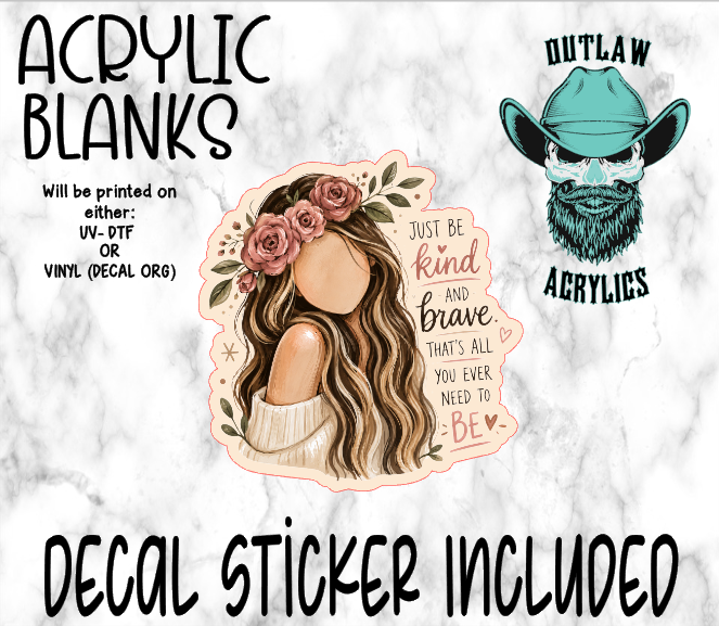 Faceless Girl Power Acrylic & Decal Set
