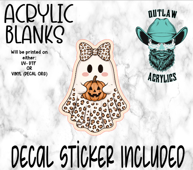 Leopard Ghost Acrylic & Decal Set