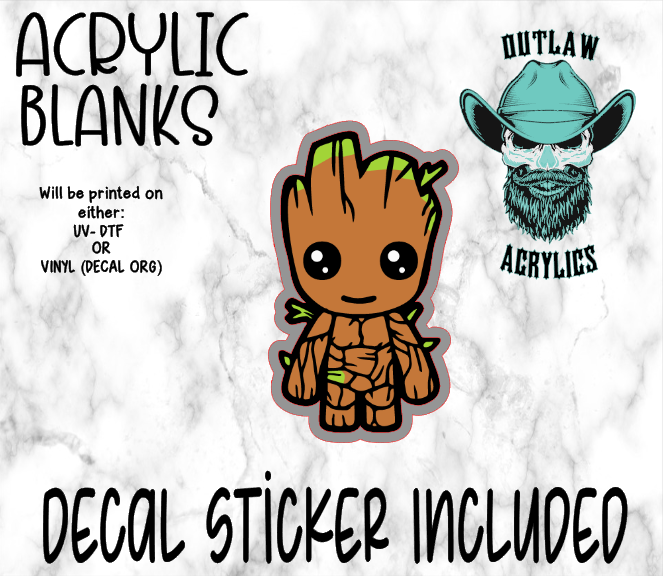 Chibi Tree Stump Acrylic & Decal Set