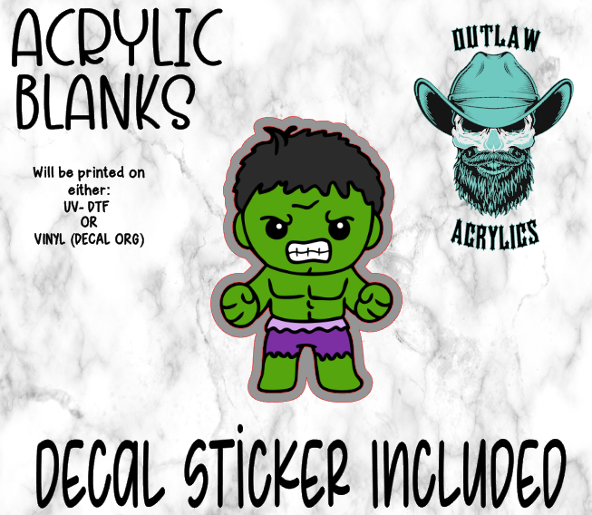 Chibi Green Smash Acrylic & Decal Set