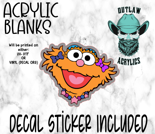Zoe Acrylic & Decal Set
