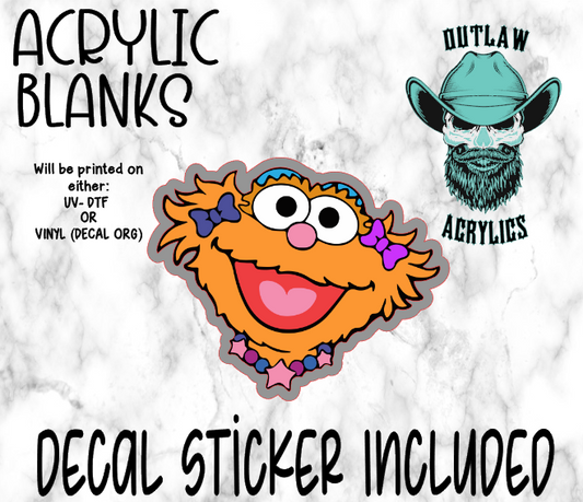 Zoe Acrylic & Decal Set