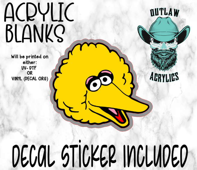Yellow Face Acrylic & Decal Set