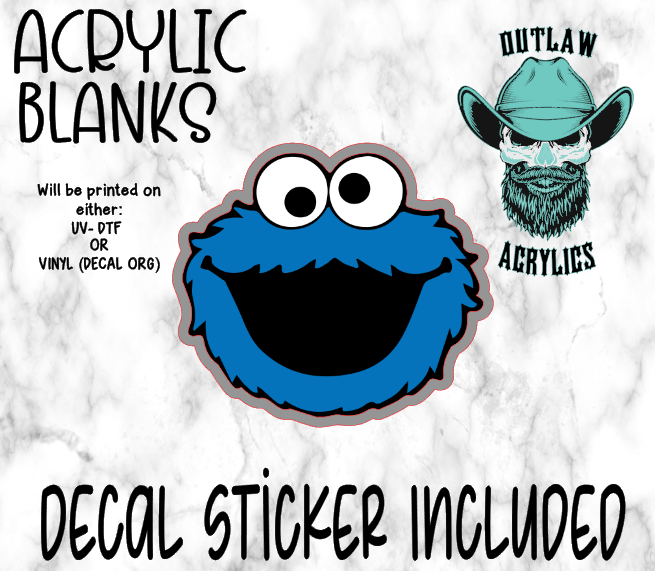 Blue Face Acrylic & Decal Set
