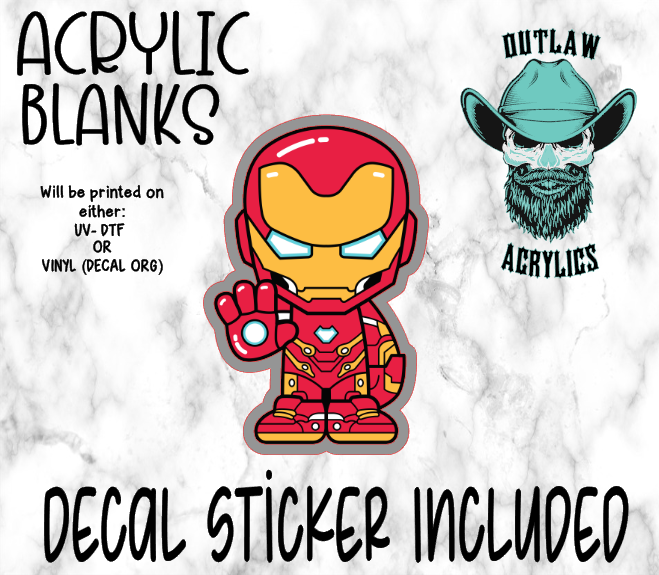 Chibi Iron Acrylic & Decal Set