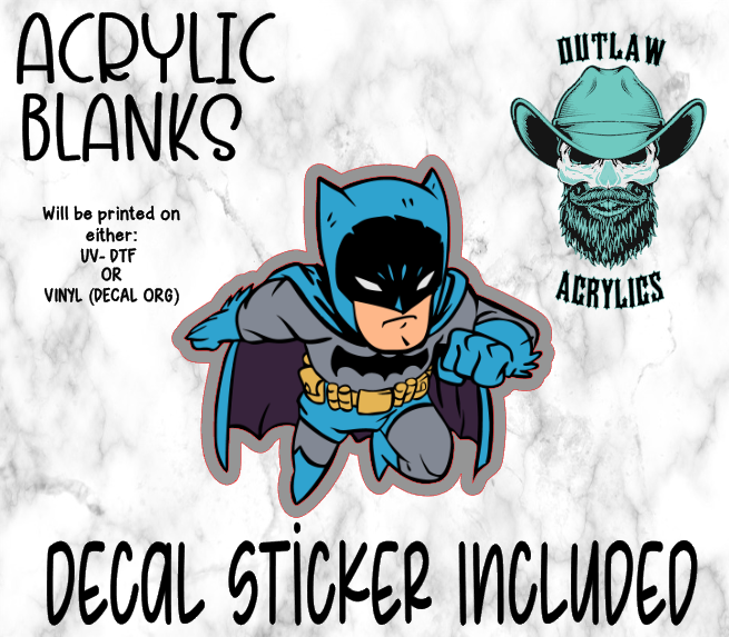 Chibi Bat Acrylic & Decal Set