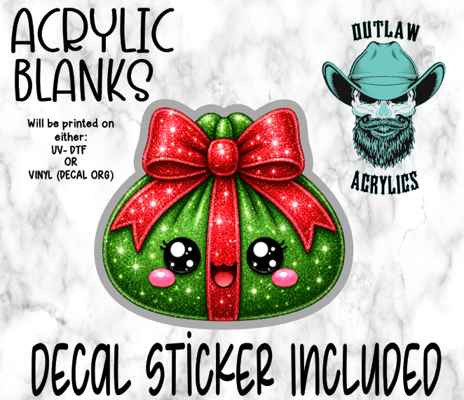 Present Glitter Dump Acrylic & Decal Set