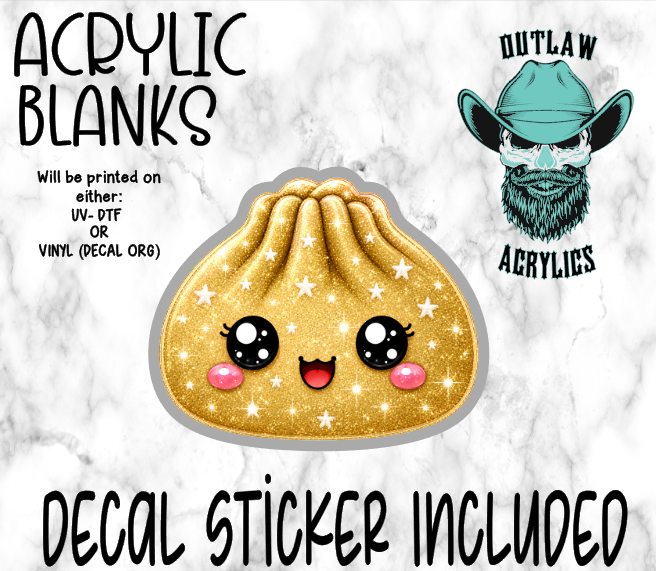 Gold Stars Glitter Dump Acrylic & Decal Set