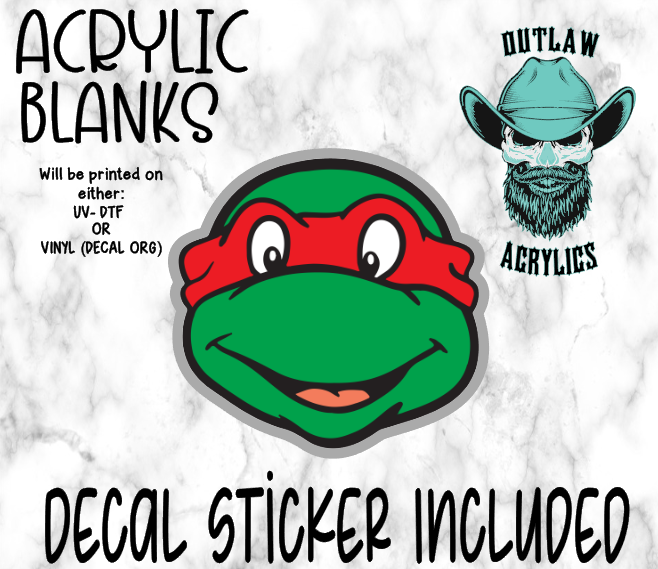 Red Turtle Acrylic & Decal Set