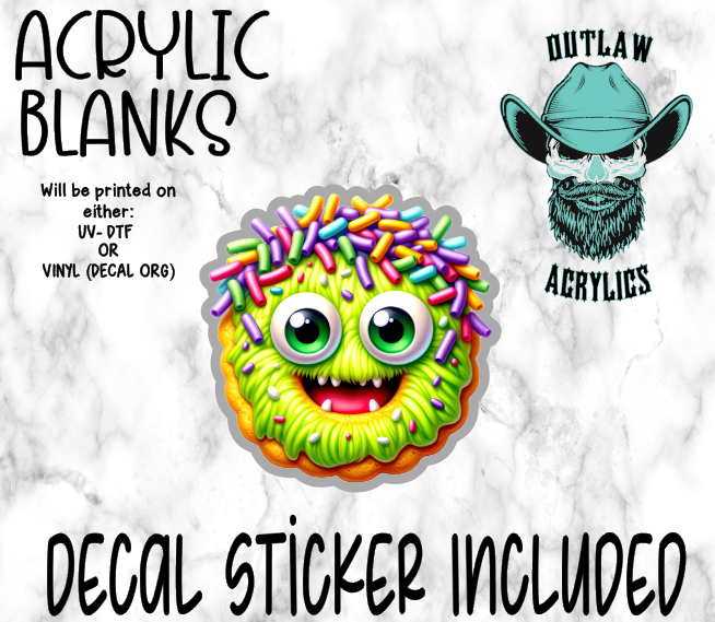 Monster Sugar Cookie Acrylic & Decal Set