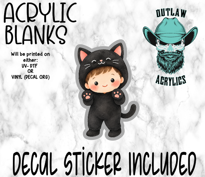 Kid Cat Costume Acrylic & Decal Set