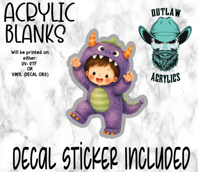 Kid Monster Costume Acrylic & Decal Set