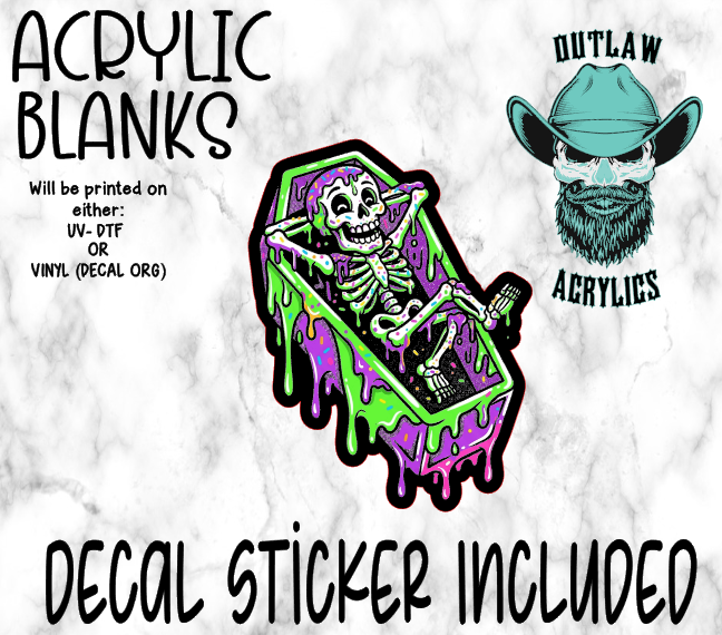 Skele Coffin Drip Acrylic & Decal Set